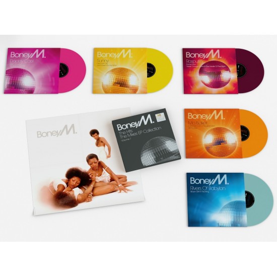 Boney M. - The Hits: The Mixes EP Collection (Box- 5x12" - MultiColored + Poster) Boney M. - The Hits: The Mixes EP Collection (Box- 5x12" - MultiColored + Poster)
