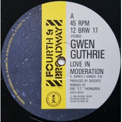 Gwen Guthrie - Love In Moderation (12")  Gwen Guthrie - Love In Moderation (12")
