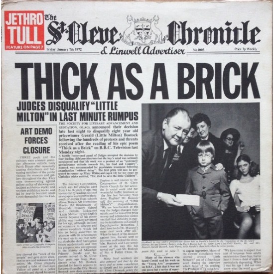 Jethro Tull ‎- Thick As A Brick (LP - Newspaper) 
