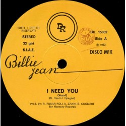 Billie Jean - I Need You (12")* 