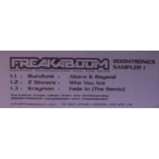 Boomtronics Sampler 1 (12") 