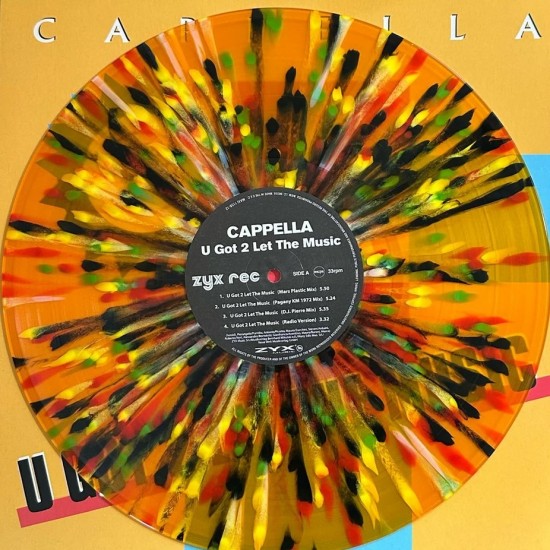 Cappella - U Got 2 Let The Music (12" - Limited Edition - Yellow Splattered Multicolor)