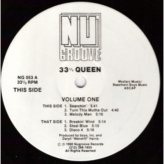 33 1/3 Queen - Volume One (12") 33 1/3 Queen - Volume One (12")