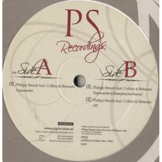 Philipp Straub Feat. Collins & Behnam - Kapuzunder EP (12") Philipp Straub Feat. Collins & Behnam - Kapuzunder EP (12")