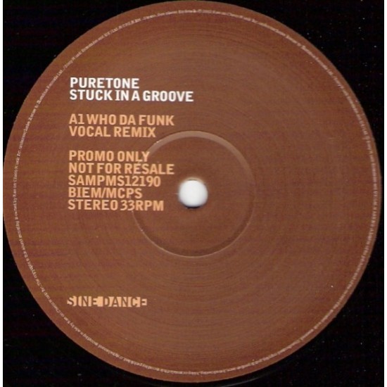 Puretone ‎- Stuck In A Groove (12" - Promo)