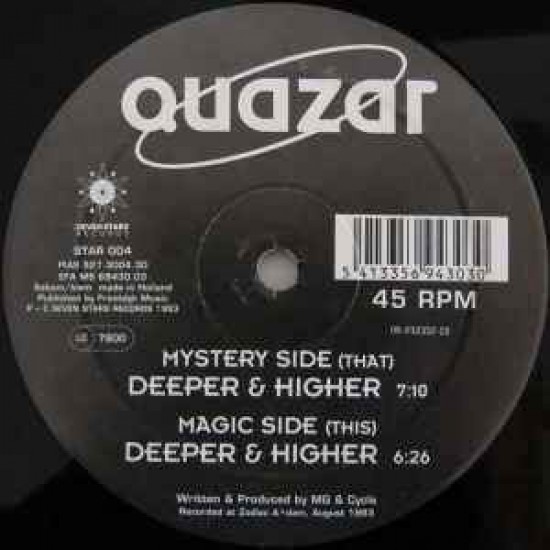Quazar - Deeper & Higher (12") Quazar - Deeper & Higher (12")