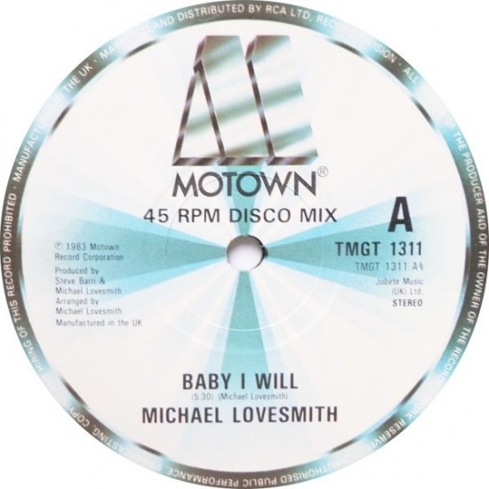 Michael Lovesmith - Baby I Will (12") Michael Lovesmith - Baby I Will (12")