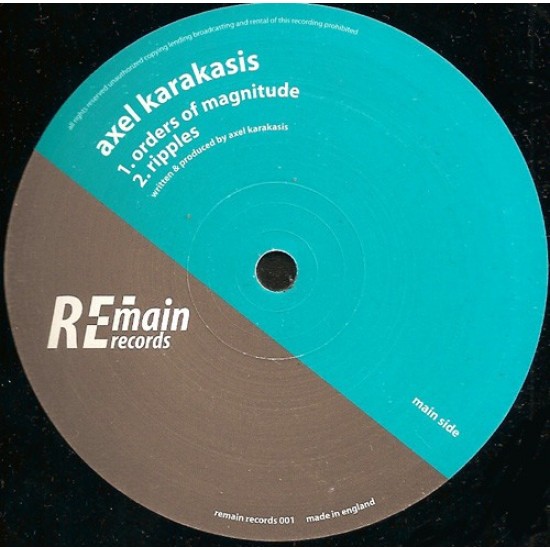 Axel Karakasis ‎- Orders Of Magnitude (12")