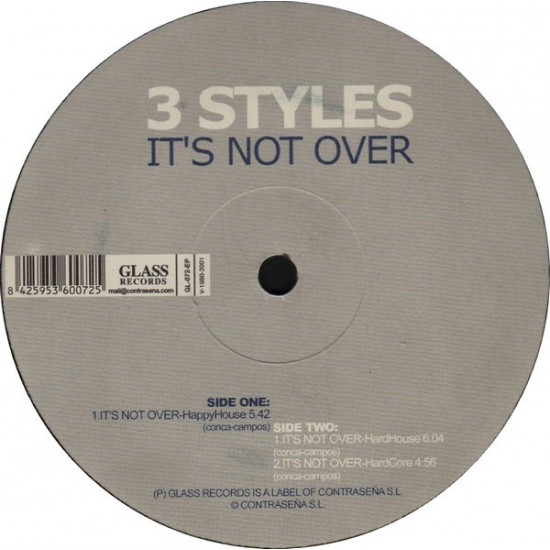 3 Styles - It's Not Over (12") 