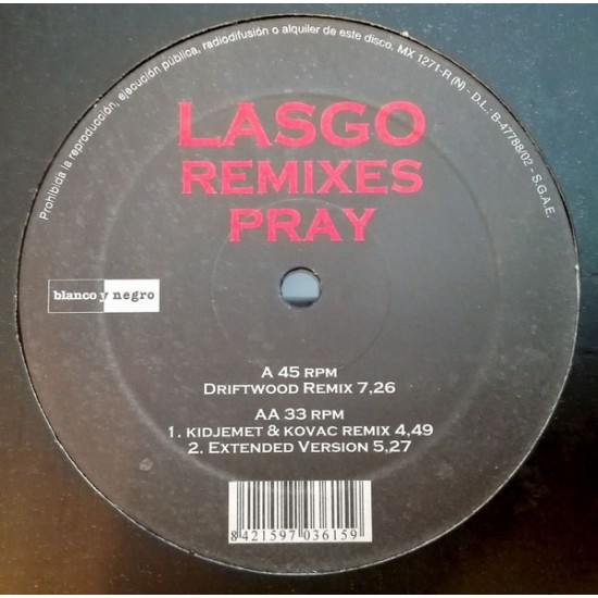 Lasgo - Pray (Remixes) (12") 