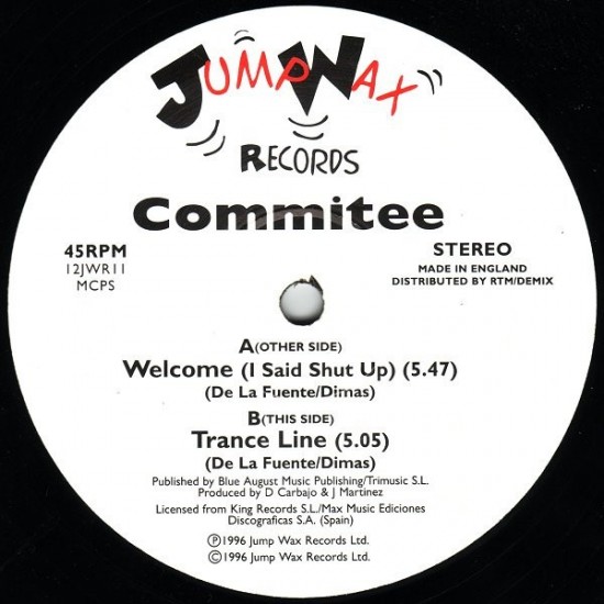 Committee - Welcome (I Said Shut Up) (12")