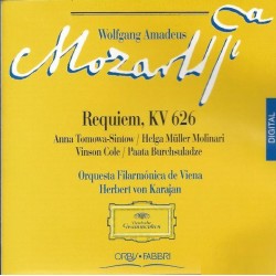 Mozart - Anna Tomowa-Sintow . Helga Müller Molinari - Vinson Cole - Paata Burchuladze, Wiener Singverein, Wiener Philharmoniker - Herbert von Karajan - Requiem (CD)