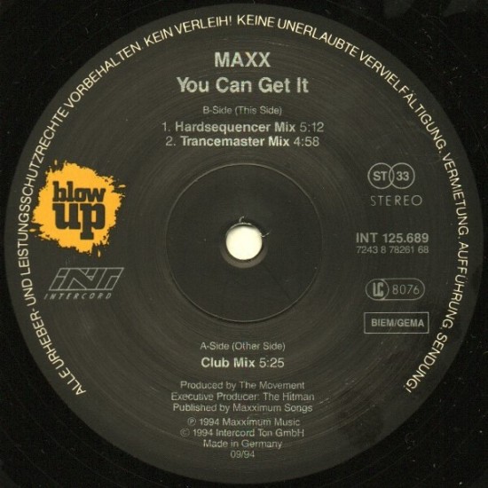 Maxx - You Can Get It (12")