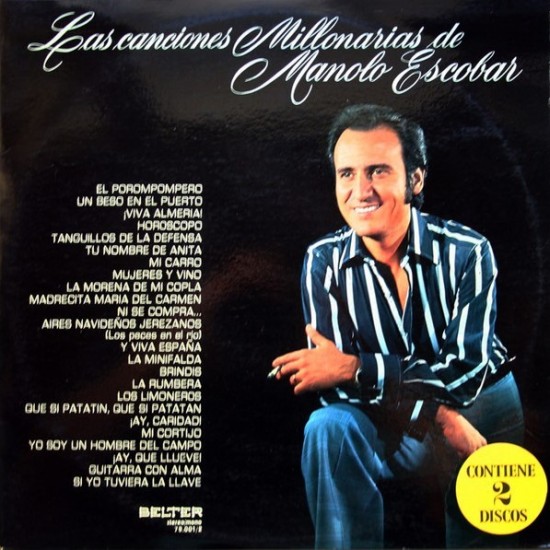 Manolo Escobar - Las Canciones Millonarias De Manolo Escobar (2xLP - Gatefold)