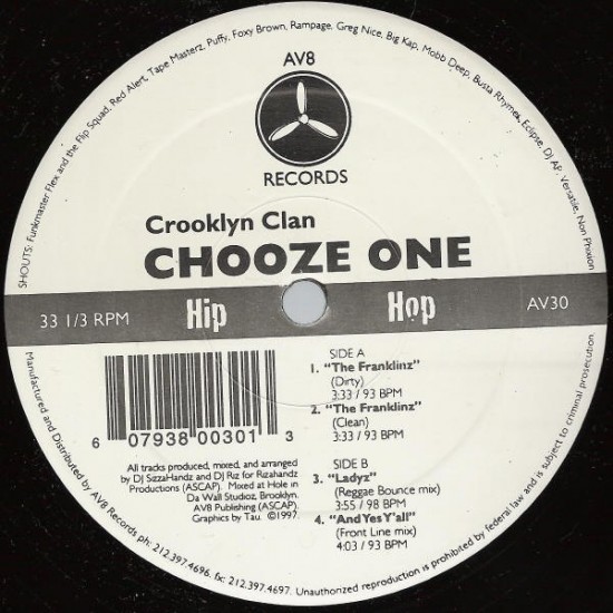 Crooklyn Clan - Chooze One (12")