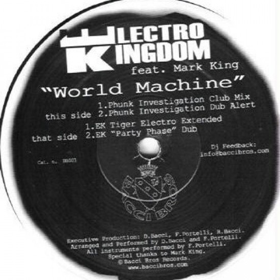 Electro Kingdom feat. Mark King - World Machine (12")