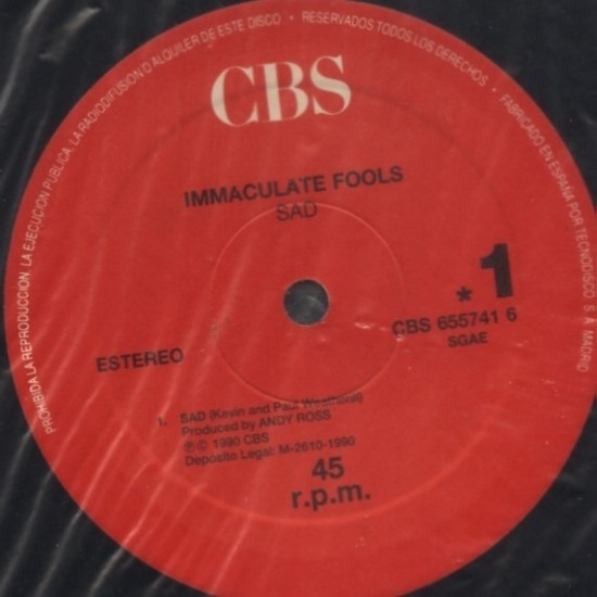 Immaculate Fools - Sad (12")