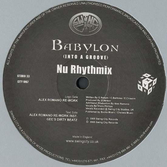 Nu Rhythmix - Babylon (Into A Groove) (12")