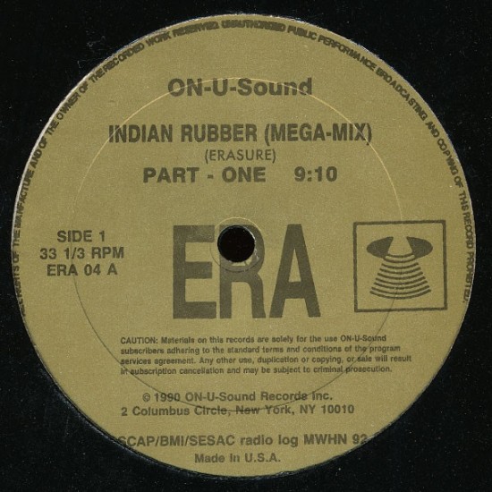 Erasure - Indian Rubber (Mega Mix) (12")