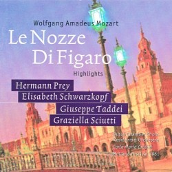 Wolfgang Amadeus Mozart, Hermann Prey, Elisabeth Schwarzkopf, Giuseppe Taddei, Graziella Sciutti, Dutch Chamber Choir, Residentie-Orchestra, Carlo Maria Giulini - Le Nozze Di Figaro Highlights (CD)