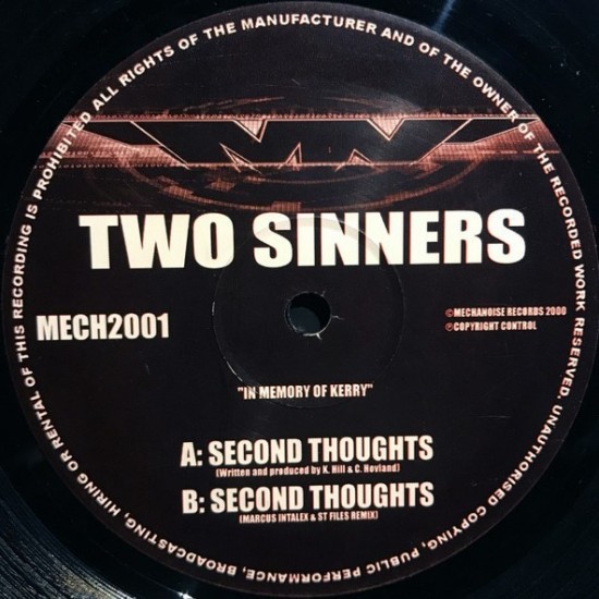 2 Sinners - Second Thoughts (12")