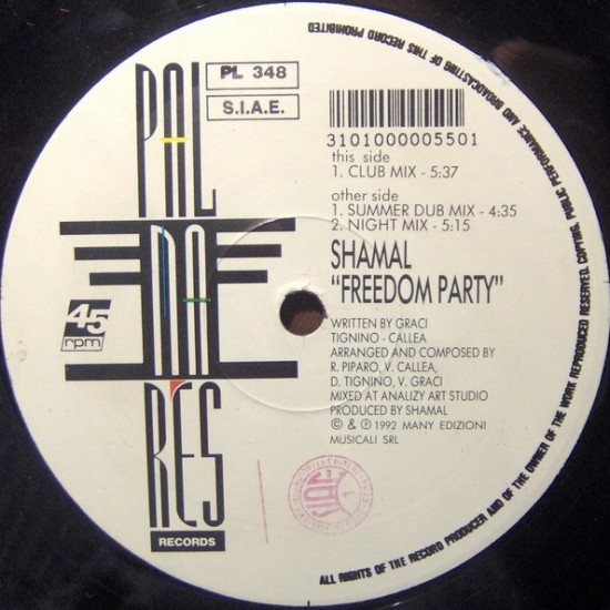 Shamal - Freedom Party (12")
