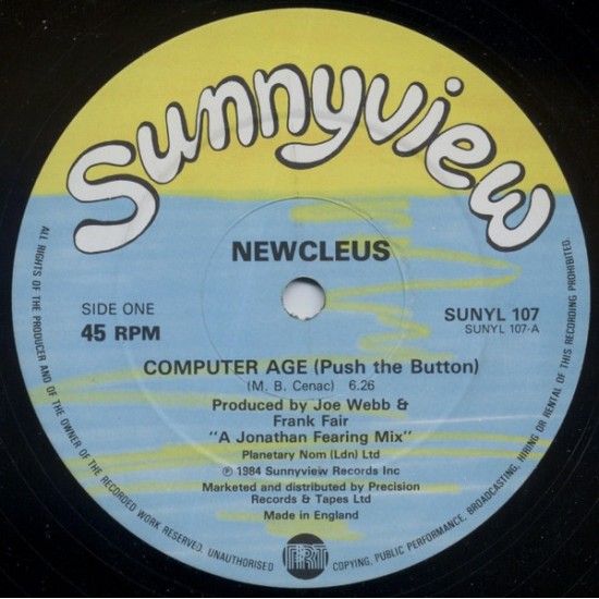 Newcleus - Computer Age (Push The Button) (12") 