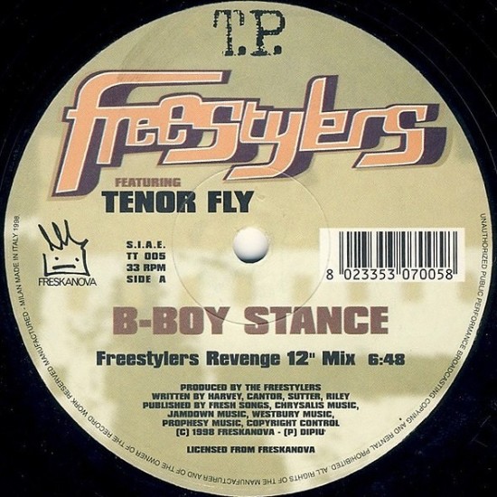 Freestylers feat. Tenor Fly - B-Boy Stance (12")