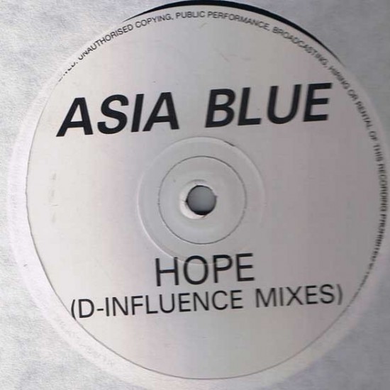 Asia Blue - Hope (D-Influence Mixes) (12")*