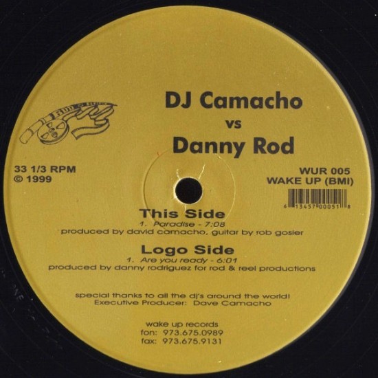 David Camacho Vs Danny Rod - Paradise / Are You Ready (12")