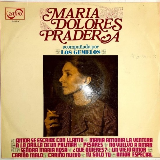 Maria Dolores Pradera Acompañada Por Los Gemelos - Maria Dolores Pradera Acompañada Por Los Gemelos (LP)