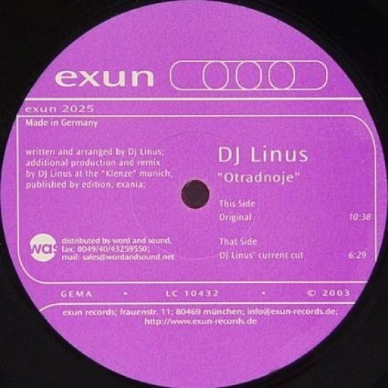 DJ Linus - Otradnoje (12")