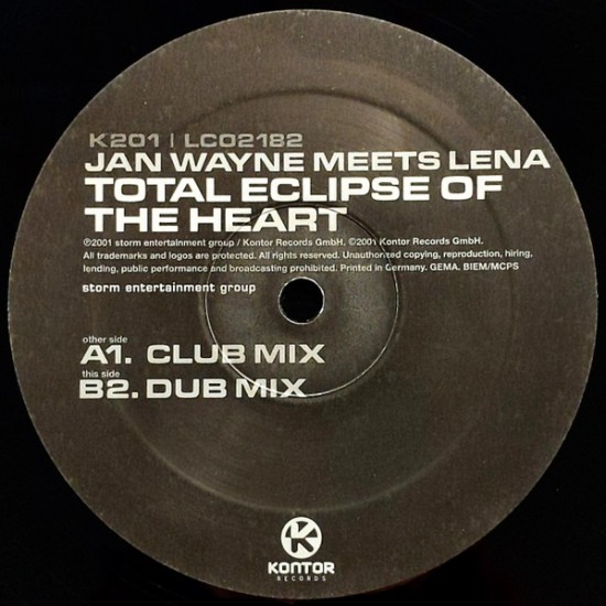 Jan Wayne Meets Lena - Total Eclipse Of The Heart (12") 