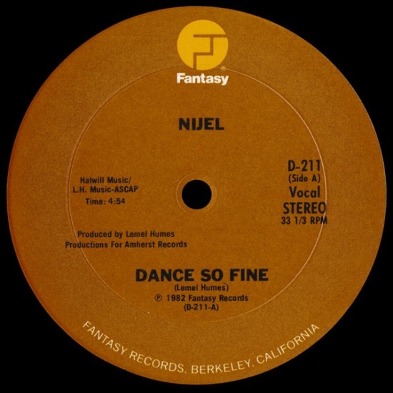 Nijel - Dance So Fine (12") 