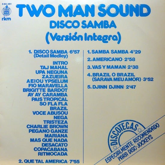 Two Man Sound - Disco Samba (Versión Integra) (LP) 