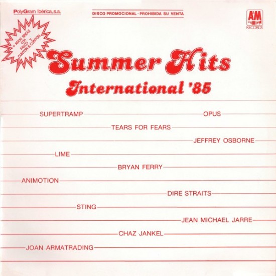 Summer Hits International '85 (LP - Promo) 