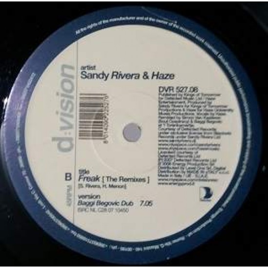 Sandy Rivera & Haze ‎"Freak (The Remixes)" (12")