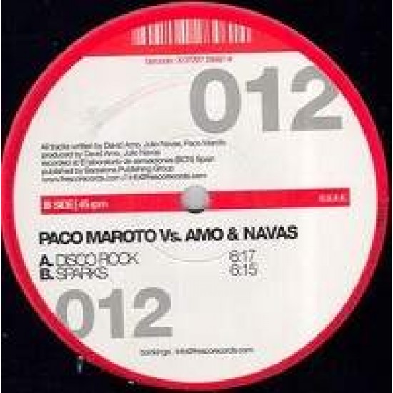 Paco Maroto vs. Amo & Navas "Disco Rock / Sparks" (12")