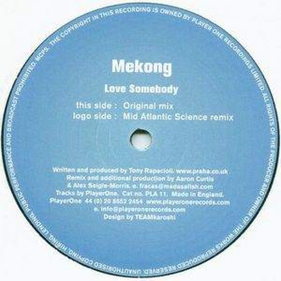 Mekong ‎"Love Somebody" (12")