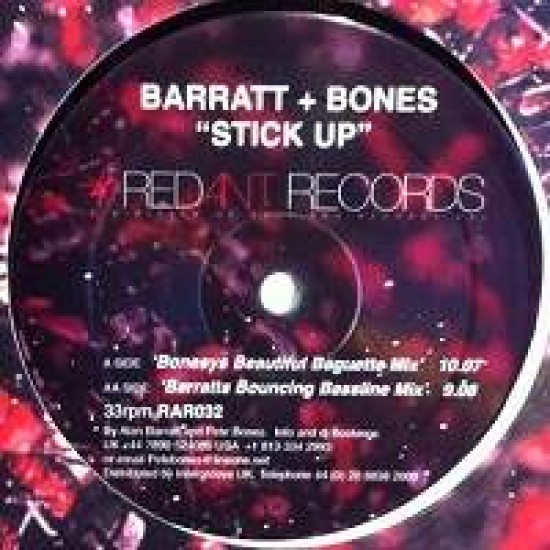 Alan Barratt + Pete Bones "Stick Up" (12")