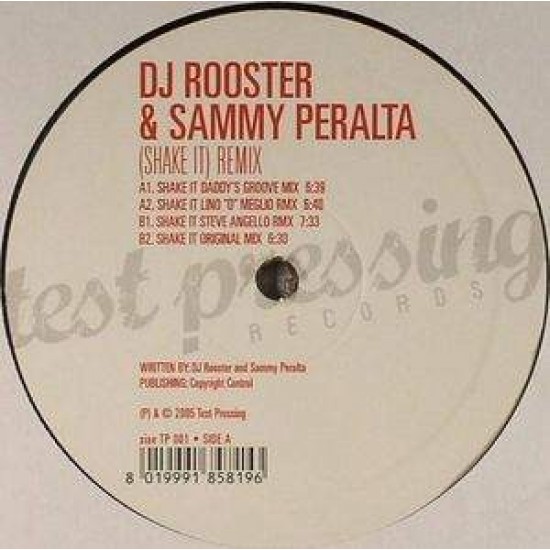 DJ Rooster & Sammy Peralta ‎"Shake It (Remix)" (12") 
