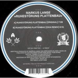 Markus Lange - Ruhestörung Plattenbau (12") 