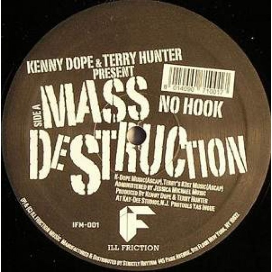 Kenny Dope & Terry Hunter Present Mass Destruction ‎"No Hook" (12")
