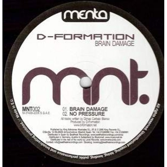 D-Formation ‎"Brain Damage" (12")