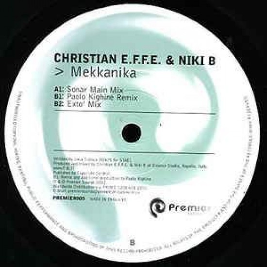 Niki B & Christian E.F.F.E. ‎"Mekkanika" (12")
