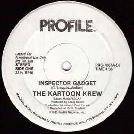 The Kartoon Krew ‎"Inspector Gadget" (12")