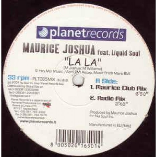 Maurice Joshua Featuring Liquid Soul "La La" (12")