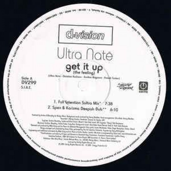 Ultra Naté "Get It Up The Feeling Disc 1" (12")