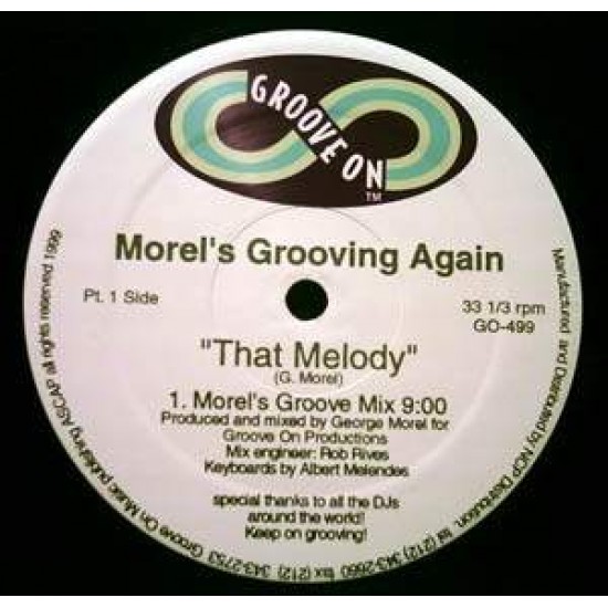 George Morel "Morel's Grooving Again Part 1" (12")