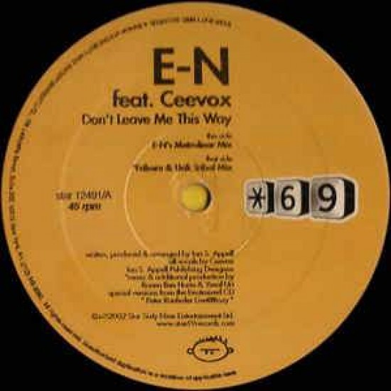 E-N Feat. Ceevox "Don't Leave Me This Way" (12")